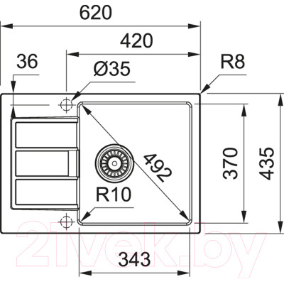 Мойка кухонная Franke S2D 611-62/435