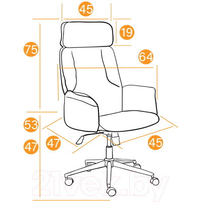 Кресло офисное Tetchair Charm флок