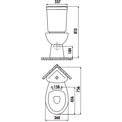 Унитаз напольный Creavit Sedef SD310-11CB00E-0000