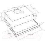 Вытяжка телескопическая Akpo Light Eco Glass Twin 50 WK-7