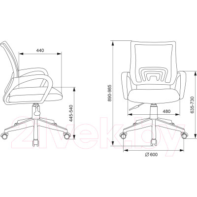 Кресло офисное Бюрократ CH-W695NLT