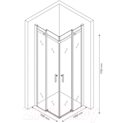 Душевой уголок Berges Melita 100x100x195 / 061024