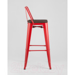 Стул барный Stool Group Tolix Wood со спинкой / YD-H765E-W LG-03