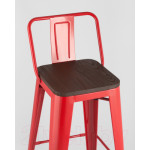 Стул барный Stool Group Tolix Wood со спинкой / YD-H765E-W LG-03