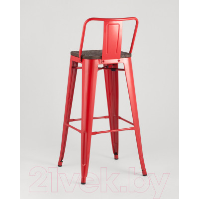 Стул барный Stool Group Tolix Wood со спинкой / YD-H765E-W LG-03