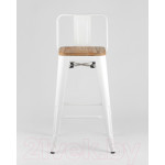 Стул барный Stool Group Tolix Wood со спинкой / YD-H765E-W LG-02