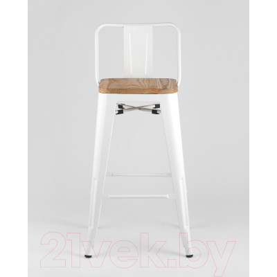 Стул барный Stool Group Tolix Wood со спинкой / YD-H765E-W LG-02