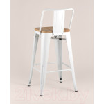 Стул барный Stool Group Tolix Wood со спинкой / YD-H765E-W LG-02