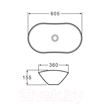 Умывальник BelBagno BB1404-H316