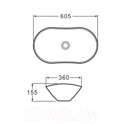 Умывальник BelBagno BB1404-H301