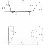 Ванна акриловая Ideal Standard Hotline K274801 180x80