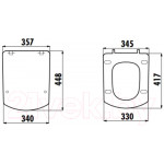 Унитаз подвесной Creavit Tetra TP326-11CB00E-0000 + KC2103.01.0000E