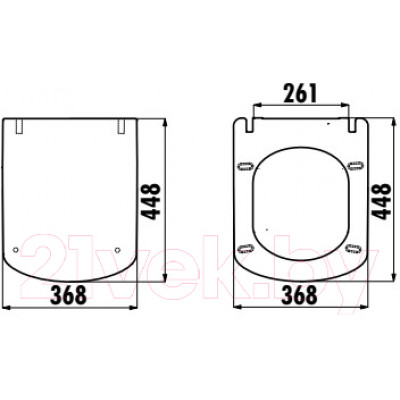 Унитаз подвесной Creavit Elegant EG321-11CB00E-0000 + KC1103.01.0000E