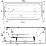 Ванна чугунная Wotte Старт УР 170x75 / БП-э000001105