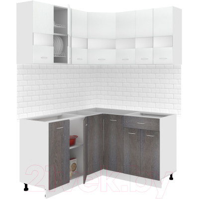Кухонный гарнитур Кортекс-мебель Корнелия Экстра 1.5x1.4 без столешницы