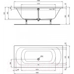 Ванна акриловая Ideal Standard Hotline Duo K275001 180x80