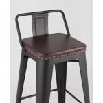 Стул барный Stool Group Tolix Soft / LF626A Matte Black 3474/PU7005