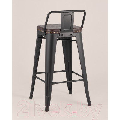 Стул барный Stool Group Tolix Soft / LF626A Matte Black 3474/PU7005