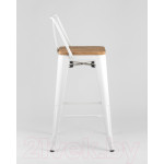 Стул барный Stool Group Tolix Wood со спинкой / YD-H675E-W LG-02