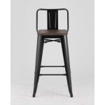 Стул барный Stool Group Tolix Wood со спинкой / YD-H675E-W LG-01