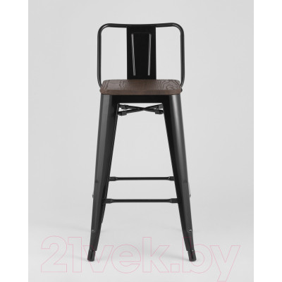 Стул барный Stool Group Tolix Wood со спинкой / YD-H675E-W LG-01