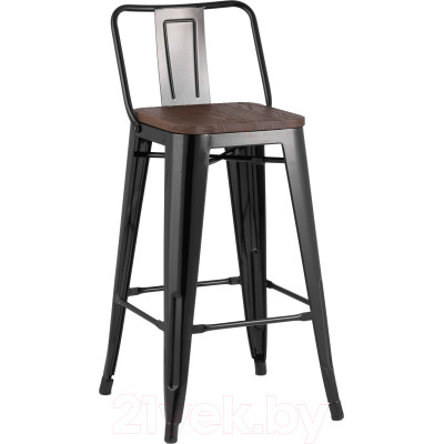 Стул барный Stool Group Tolix Wood со спинкой / YD-H675E-W LG-01