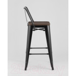 Стул барный Stool Group Tolix Wood со спинкой / YD-H675E-W LG-01