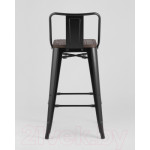 Стул барный Stool Group Tolix Wood со спинкой / YD-H675E-W LG-01