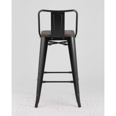 Стул барный Stool Group Tolix Wood со спинкой / YD-H675E-W LG-01