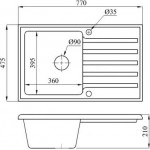 Мойка кухонная AV Engineering Art AV770490AGR