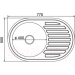 Мойка кухонная Mixline Овал 533709