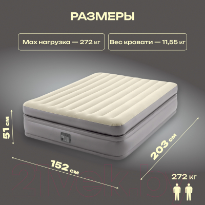 Надувная кровать Intex Queen Comfort Elevated 64164ND