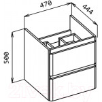 Тумба под умывальник BelBagno ALBANO-CER-500-2C-SO-RR