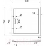 Душевой поддон Cezares TRAY-AS-A-90-30-W