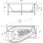 Ванна акриловая Vannesa Миранда 168x95 L / 2-01-0-1-1-209