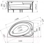 Ванна акриловая Vannesa Модерна 160x100 L / 2-01-0-1-1-214