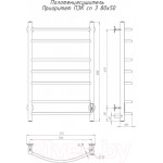 Полотенцесушитель электрический Тругор Приоритет Пэк сп 3 80x50 / 271829