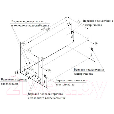 Ванна акриловая Vannesa Роза 169х77 / 2-01-0-0-1-208Р