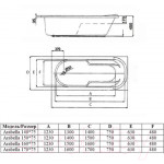 Ванна акриловая Alba Spa Baline 170x70