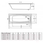 Ванна акриловая Alba Spa Valencia 160x70