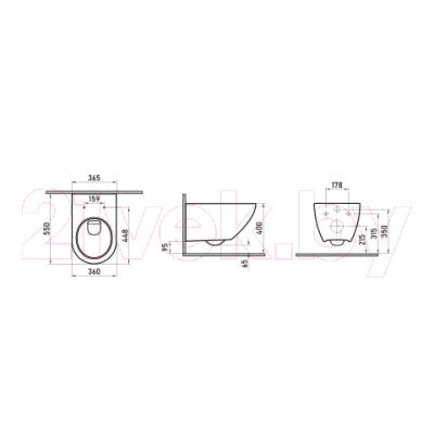 Унитаз подвесной Berges Ego Puma XL Rimless / 082126