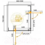 Душевой уголок Cezares SLIDER-AH-2-70/80-80/90-GRIGIO-NERO