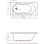 Ванна акриловая Cersanit Nike 150x70