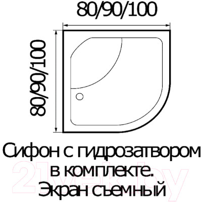 Душевая кабина RIVER Lena 90/44 МТ