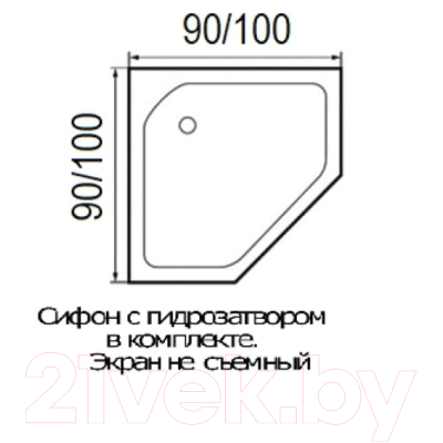 Душевой поддон Wemor 100/14 P