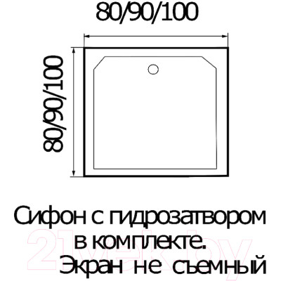 Душевой поддон Wemor 100/14 S