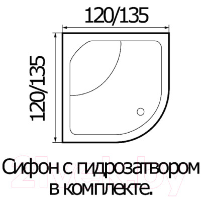 Душевой поддон Wemor 120/120/55 C