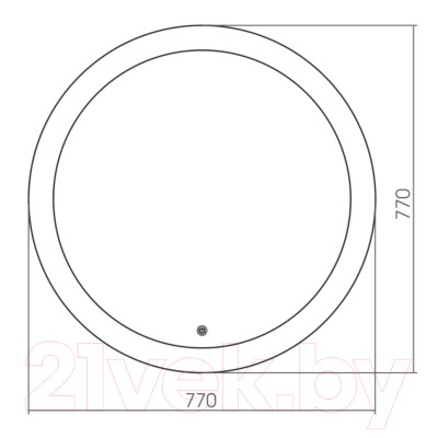 Зеркало Aquanika Round AQR7777RU37