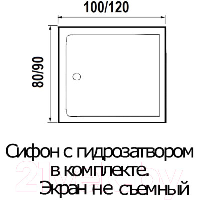 Душевой поддон Wemor 100/80/14 S