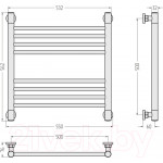 Полотенцесушитель водяной Сунержа Богема+ прямая 50x50 / 31-0220-5050